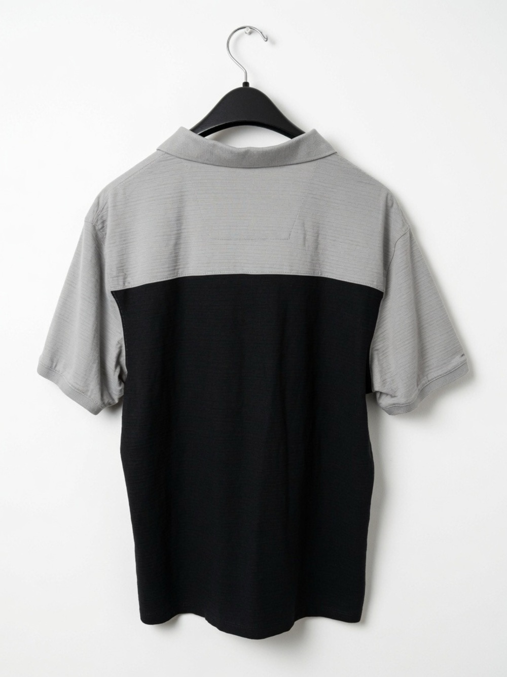 Calvin Klein Men's Grey White Black Colorblock Polo Shirt Size Large - Picture 2 of 3